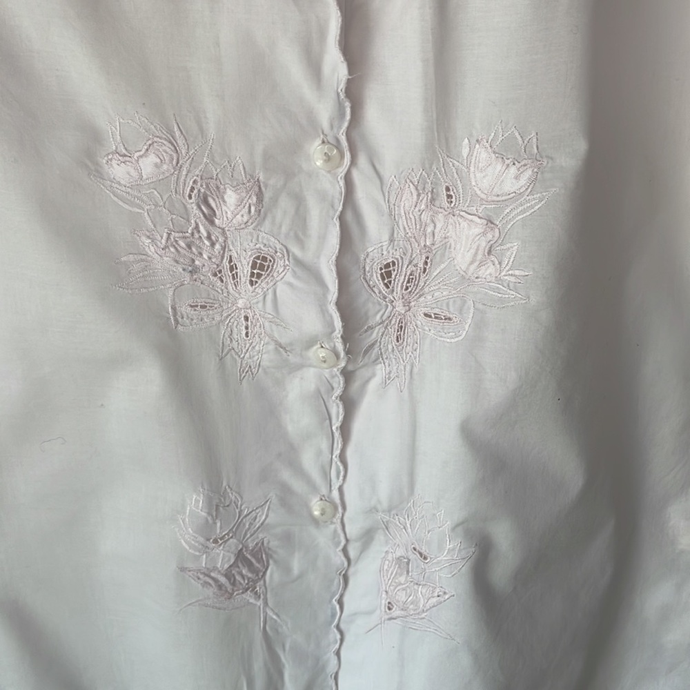 Embroidered Collared Button Up - image 3